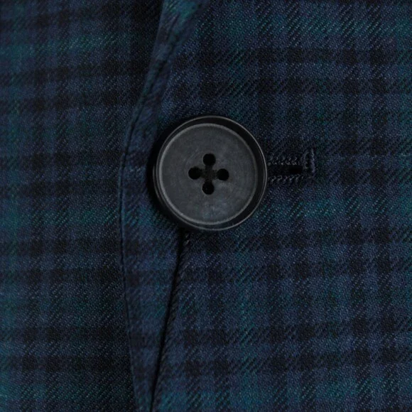 Cardinal of Canada NWT 100% Wool Sport Coat Size 44R US In Blues w/ Teal Plaid